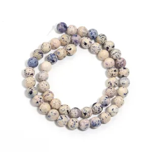 Perline rotonde in pietra naturale per creazione gioielli fai da te e bracciali.
