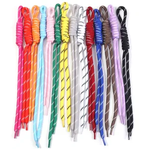 Colorful handmade woven nylon lanyard straps for keychains, bag charms and doll accessories.