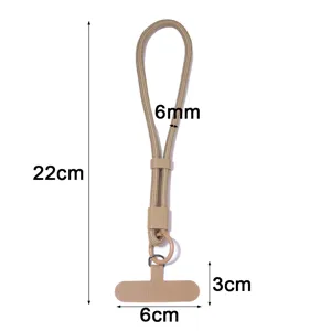 Verstelbare polyester mobiele telefoon lanyard anti-verlies polsband met lipje