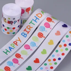 Polyester Druckbänder Rollen für Geschenkverpackung, Partydekoration und Basteln.