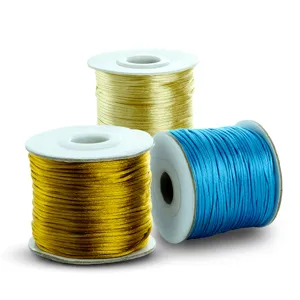 Bobinas de cordón de seda coreana para joyería DIY, nudos chinos y envolturas de regalos.