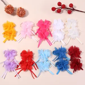 Chiffon Bänder 3D Blumen Haarschmuck DIY Hanfu Kleidung Dekoration Zubehör Set
