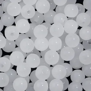 Perles rondes en verre blanc perles en vrac pour bijoux faits à la main DIY bracelet.