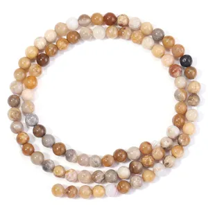 Perle rotonde in pietra naturale perle sfuse per la creazione di gioielli fai da te.