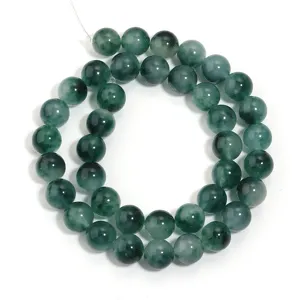 Perline di calcedonio verde naturale perle rotonde in pietra per creazione di gioielli DIY