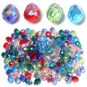 Gefacetteerde kristalglas aardbei kralen voor DIY sieraden maken armband ketting oorbellen set