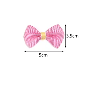 Lazo de cinta a cuadros rosa accesorio DIY, pequeño moño bonito para ropa y decoración del pelo.