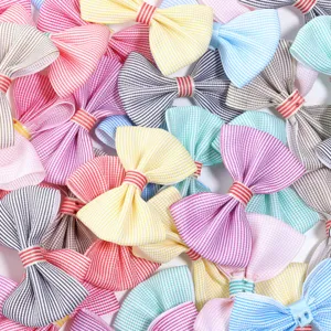 Lazos de cinta a cuadros coloridos para accesorios de horquillas de pelo DIY lindo mono