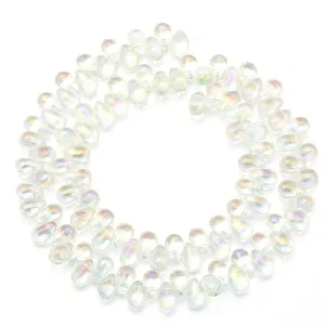 Elektroplattierte Glas Tropfen Perlen fuer DIY handgemachte Schmuck Armbaender Ketten Design