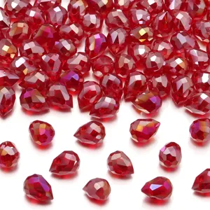 Rode kristalglas aardbei kralen gefacetteerde losse kralen voor DIY sieraden maken