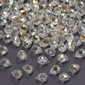 Gefacetteerde druppel glas kristal kralen, iriserende DIY sieraden losse kralen voor armbanden.