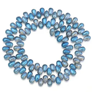 Elektroplierte Glas Tropfen Perlen lose für DIY handgemachte Armbänder Halsketten Schmuck machen.