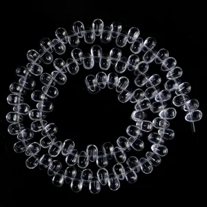 Klare tropfenförmige Glasperlen Kette DIY Schmuckzubehör für Armbänder und Halsketten