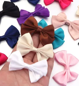 Rubans en satin nœuds colorés DIY pinces à cheveux accessoires décoration de vêtements