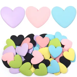 Colorful resin heart flatback charms for DIY phone case hairpin jewelry decoration crafts