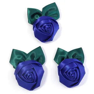 Stof satijn handgemaakte 3D roos knop DIY haarspeld broche kleding tassen accessoires