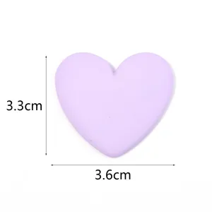 Light purple heart resin flatback patch DIY phone case hairpin hair accessory decor