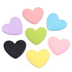 Colorful heart resin flatback charms for DIY phone case hair clip jewelry decoration