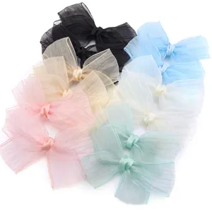 Large organza mesh ribbon for clothing and hair accessories set multi color