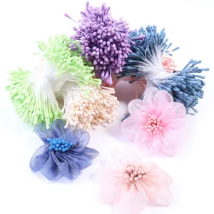 DIY künstliche Blumenstaubblätter Netzblumen Zubehör für handgemachte Heimdekoration.
