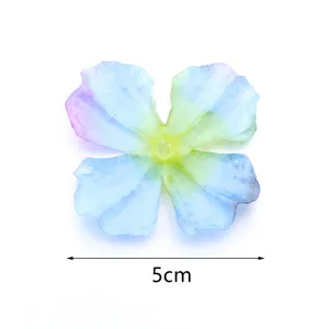 Fresh 4-petal fabric artificial flower DIY handmade decorative patch hair clip 5cm