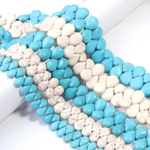 Blue and white turquoise drop shaped beads diy jewelry accessories necklace bracelet