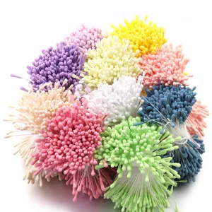 Handgefertigt Gips Künstliche Beeren Blumenstempel Matt Floral Handwerk Doppelfarbe Match Kopf Staubblatt DIY Bastelbedarf Dekoration Zubehör