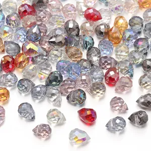 Iriserende gefaseerde glas kristal druppel losse kralen voor DIY sieraden maken.
