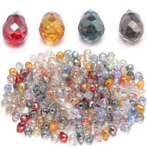 Gefacetteerde glas aardbei kristal kralen losse kralen voor DIY sieraden accessoires