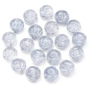 Transparente Glasperlen in Rosenform für DIY-Schmuck, ideal für Armbänder und Halsketten.