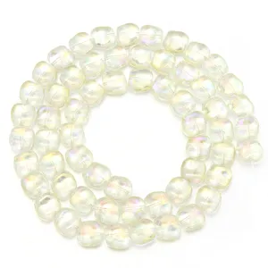 Irisierende quadratische Glasperlen lose fur DIY Armband Halskette Schmuckherstellung Zubehoer.