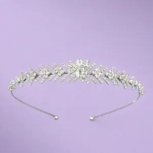 Diadème Bandeau Strass Cristaux Mariage Coiffure Accessoire Cheveux Couronne Élégant