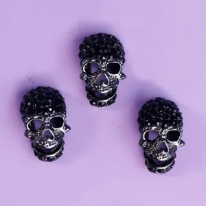 Γοτθικά αξεσουάρ κρανίου με στρας, vintage Halloween DIY καρφίτσα μαλλιά κοσμήματα.