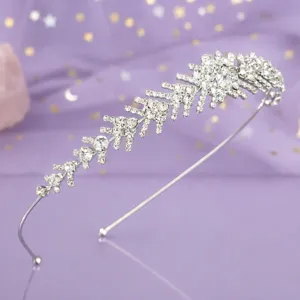 Serre-tete strass argente diademe cristal scintillant accessoires cheveux fete mariage
