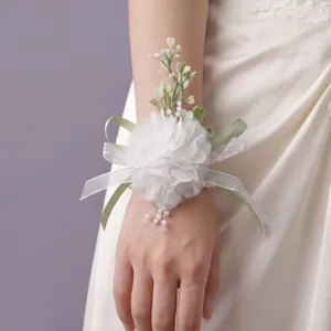 Koreaanse stijl bruids pols bloem huwelijk corsage bruidsmeisje feest jurk accessoire.