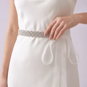 Elegante Cintura da Sposa in Strass Lussuosa Fascia per Abito da Sposa Catena della Vita in Cristallo Intrecciata a Mano per Accessori Festa Donna