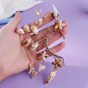 Ocean stijl schelp zeester oor manchet goud oorclip vakantie sieraden mode accessoire