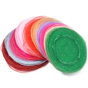 Bunte runde Organzabeutel Netz Geschenktüten Bonbon Säckchen Verpackung 100 Stk