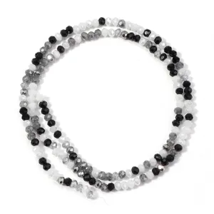 Mixed color crystal glass faceted beads DIY jewelry making material strand for bracelet necklace