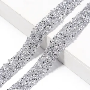 Cinta de diamantes de imitación de resina AB termoadhesiva cristal para manualidades