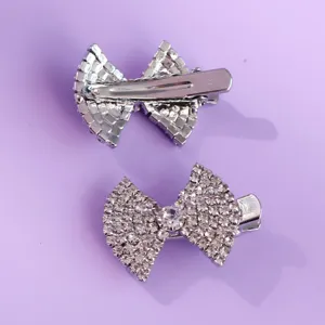 Pinza de pelo lazo con estrases circon brillante accesorios de cabello para mujer fiesta.