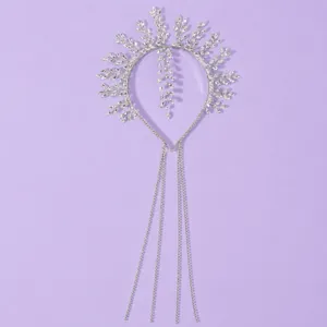 Handgemaakte strass kwast kroon haarband voor bruiloft bruidsmeisje feest haar accessoires