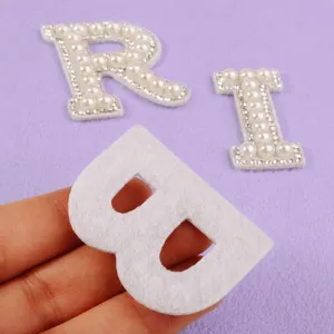 Pearl rhinestone letter patch bridal wedding dress DIY accessories decorative bags shoes hats