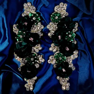 Parche de tela con diamantes de imitación hecho a mano para vestido vista detallada