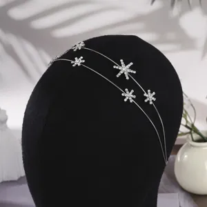 Korean style double layer rhinestone star headband minimalist shiny hair accessories daily wear