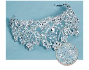 Luxe strass bruid tiara kristal huwelijk haarband prinses kroon haaraccessoires schitterend