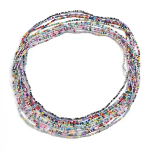 Bohemian colorful layered seed bead waist chain for women fashion holiday body jewelry set