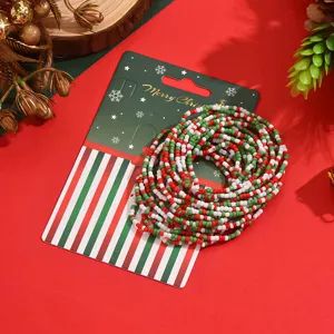 Weihnachtliche Saatperlen Armbänder Set, böhmische handgemachte mehrschichtige Schmuck.