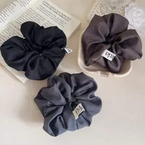 Minimalistische Effen Stof Scrunchies Koreaanse Stijl Zachte Stof Haarelastiekjes Elastische Haarbanden Ponytail Holders Voor Vrouwen