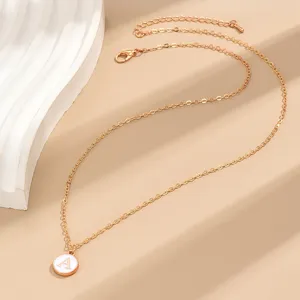 Rose gold letter A necklace pendant simple chic design elegant jewelry for women daily wear